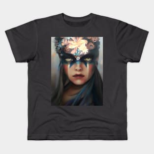 Norse Nordic Art a Pretty Girl Viking Kids T-Shirt